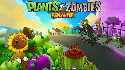 Plants vs Zombies Replanted key art with game logo