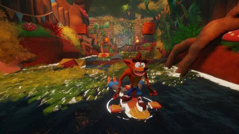 Playing a Crash Bandicoot fan game in Dreams (PS4)