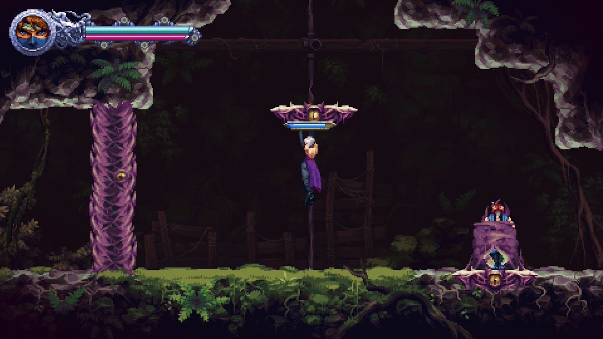 Playing as Kumori in Ninja Gaiden Ragebound