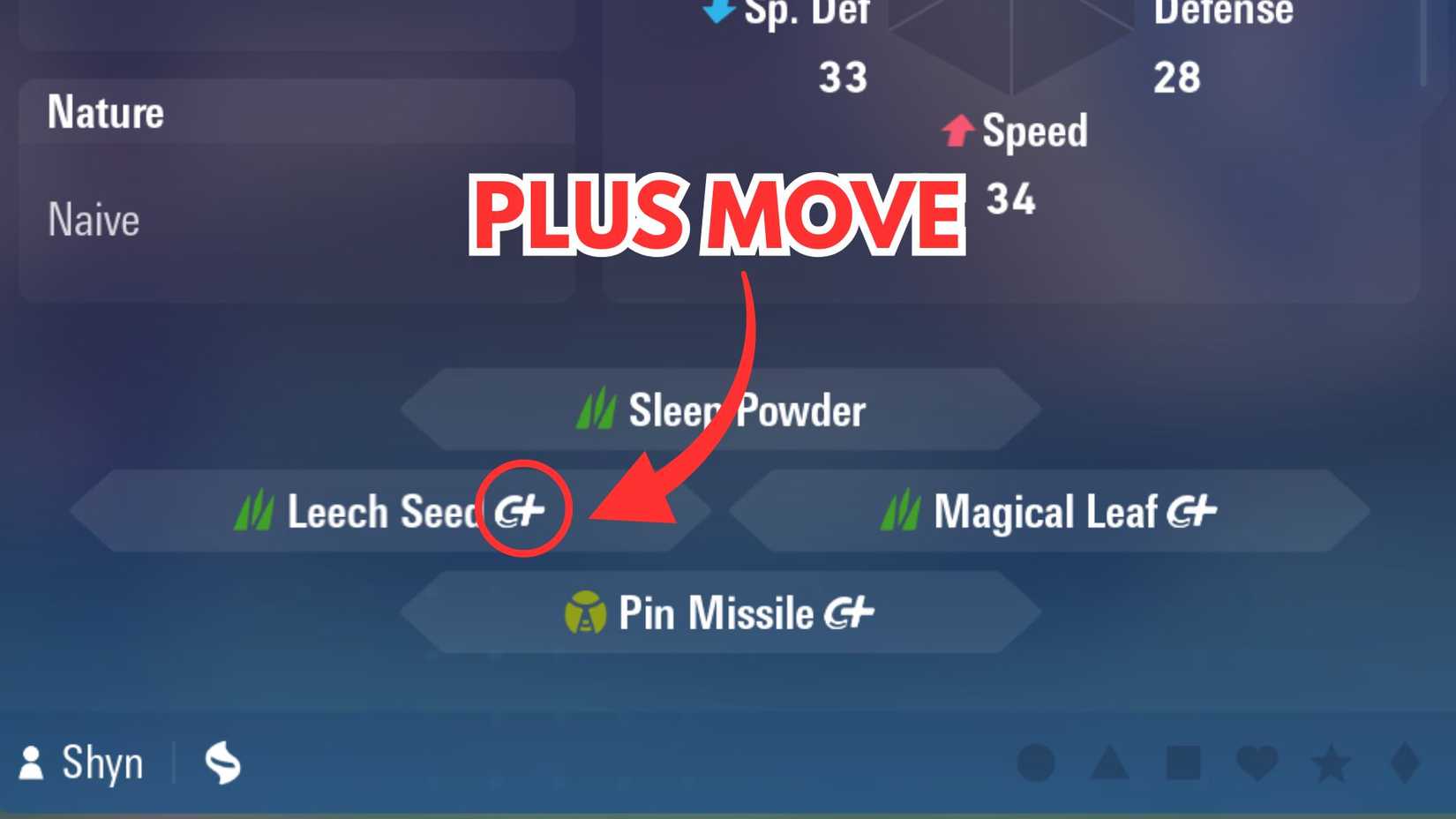 plus move icon in pokemon legends za