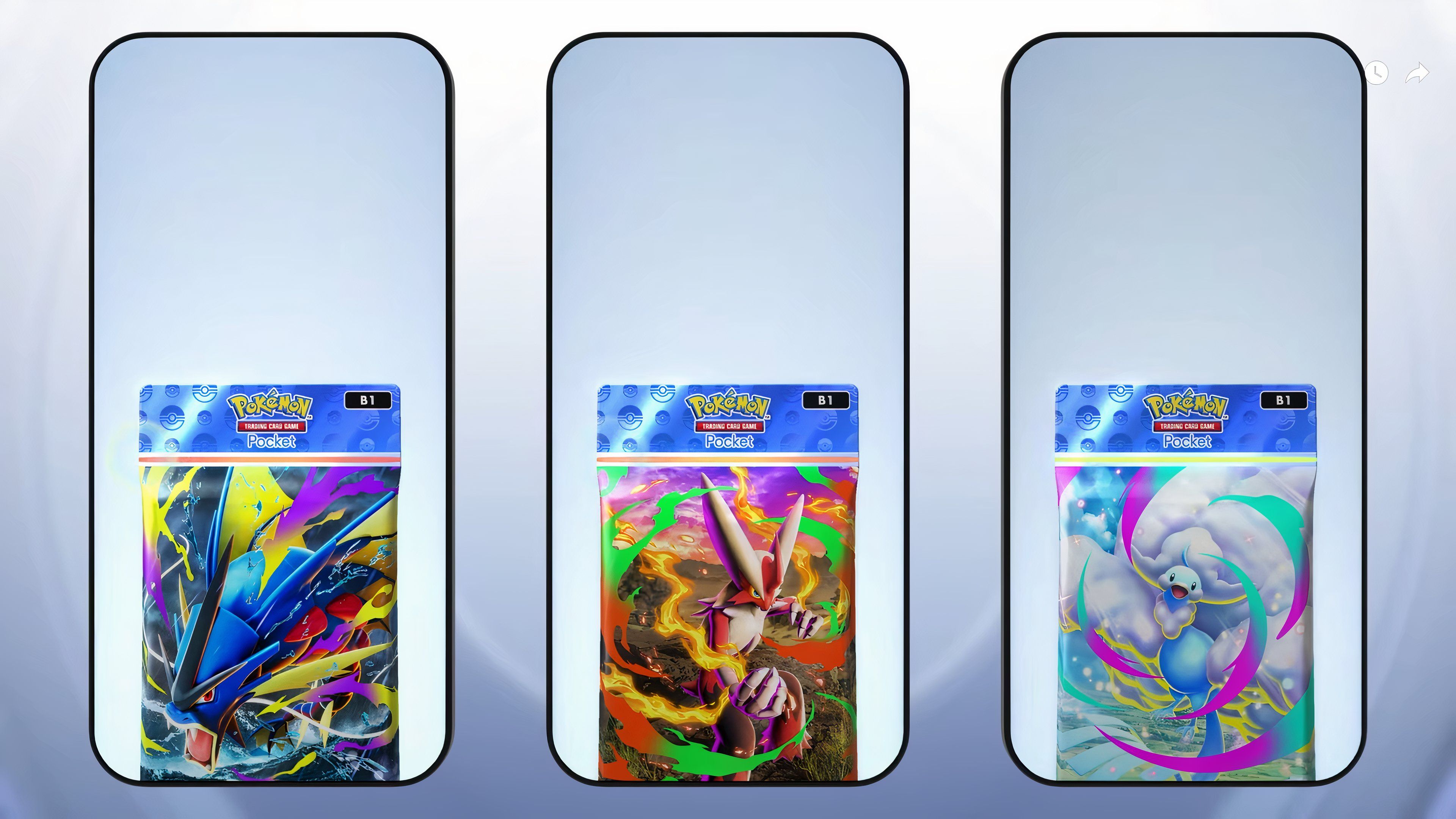 Exibição de cartas da expansão Mega Rising no Pokémon TCG Pocket.