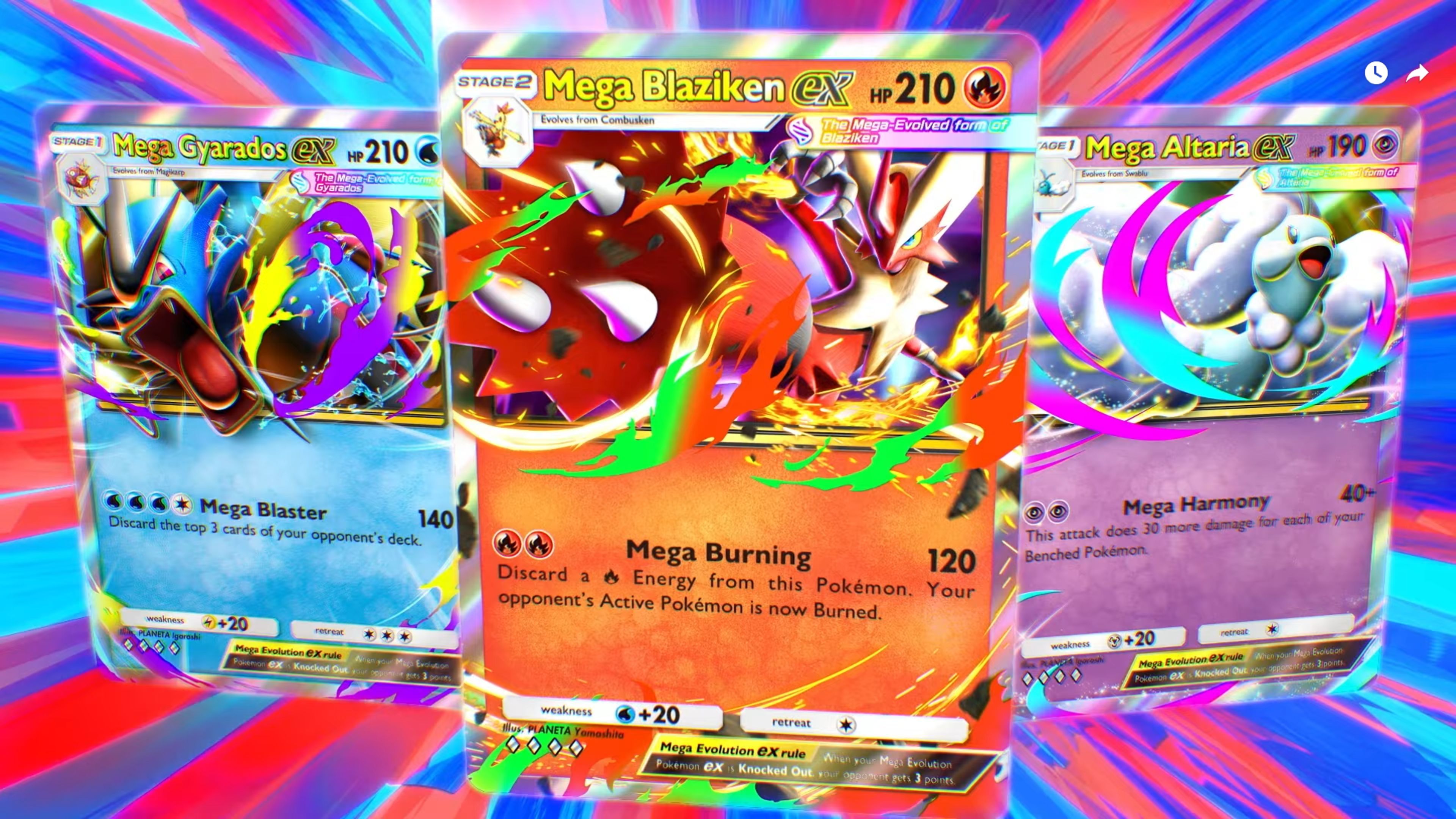 Detalhe de uma carta Mega Evoluída no Pokémon TCG Pocket.