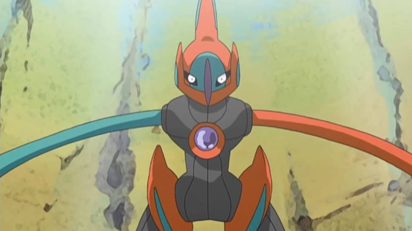 Deoxys in its Speed Forme, as seen in the anime - Pokemon