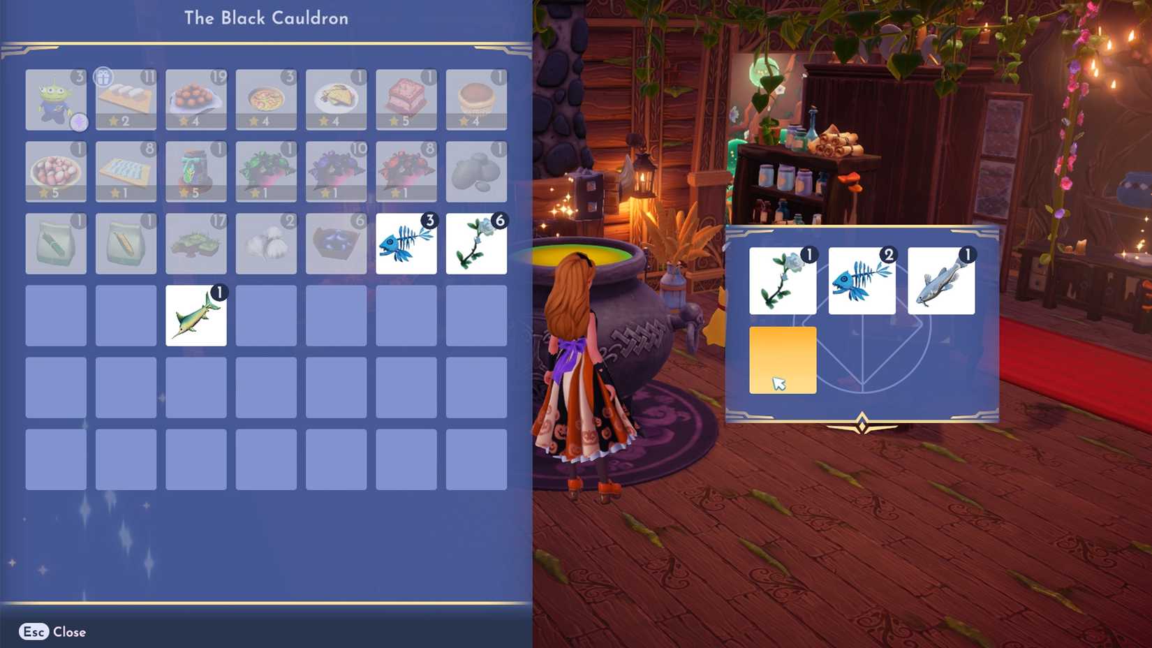 Potion Brewer's House puzzle ingredients in ddv disney dreamlight valley