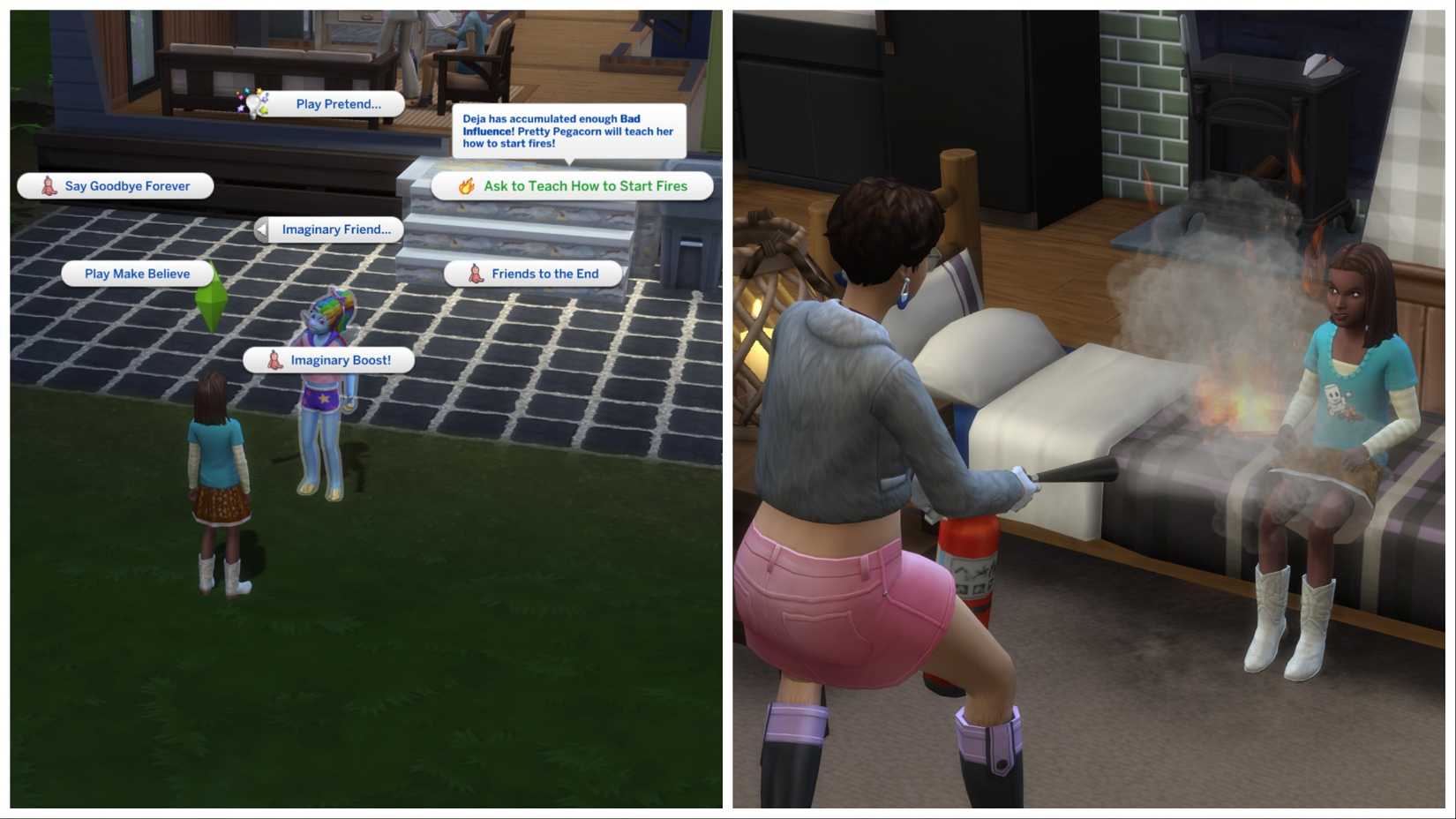 pretty pegacorn bad influence the sims 4