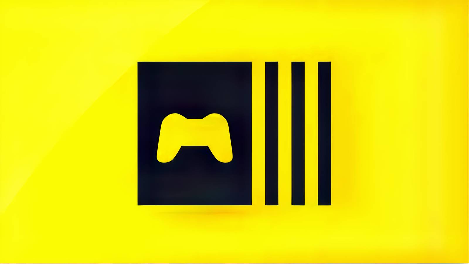 PS Plus logo yellow back lines