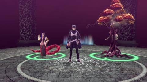 Raidou and his demon team in Raidou Remastered The Mystery of the Soulless Army
