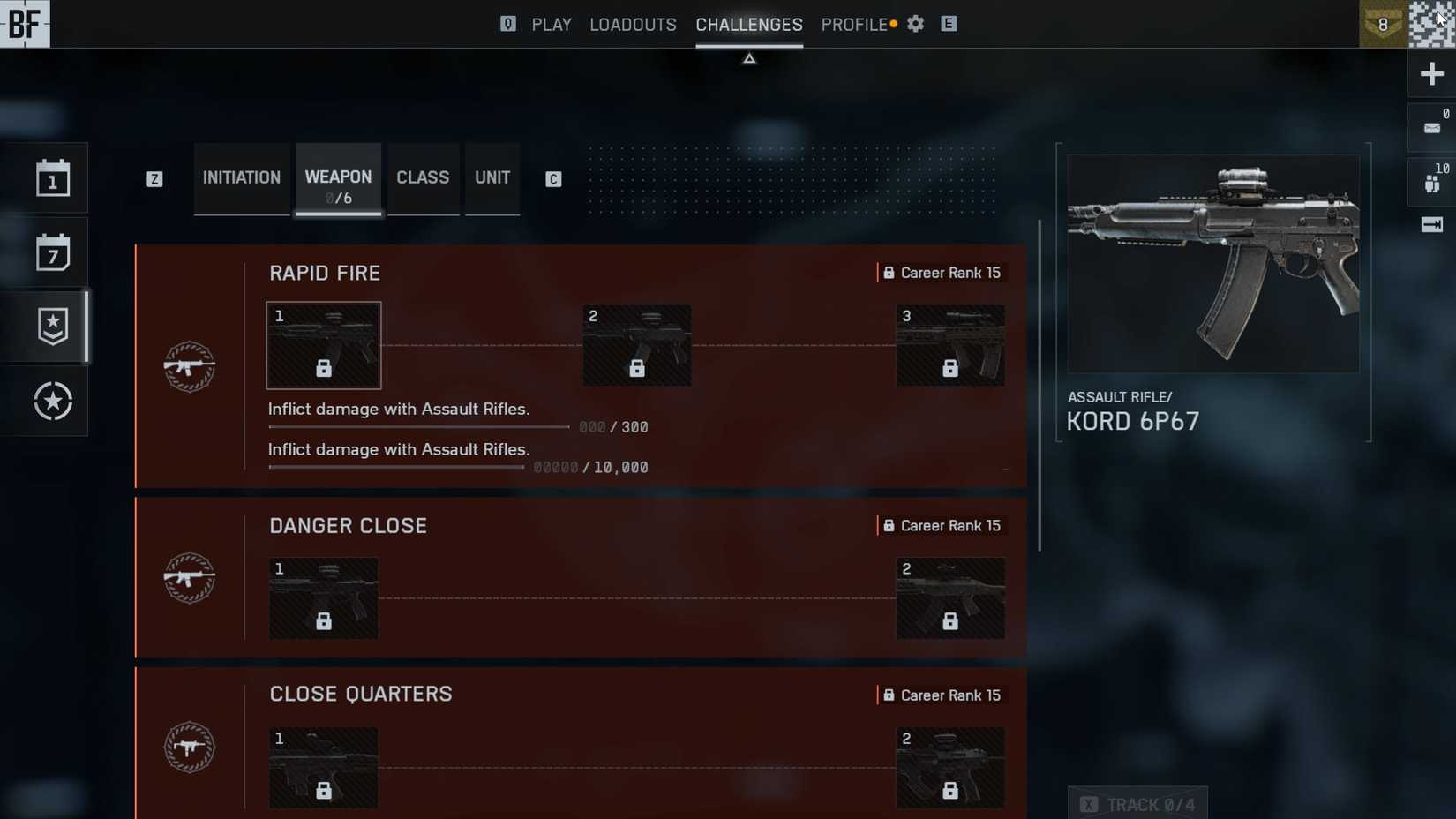Rapid Fire Challenge List Battlefield 6