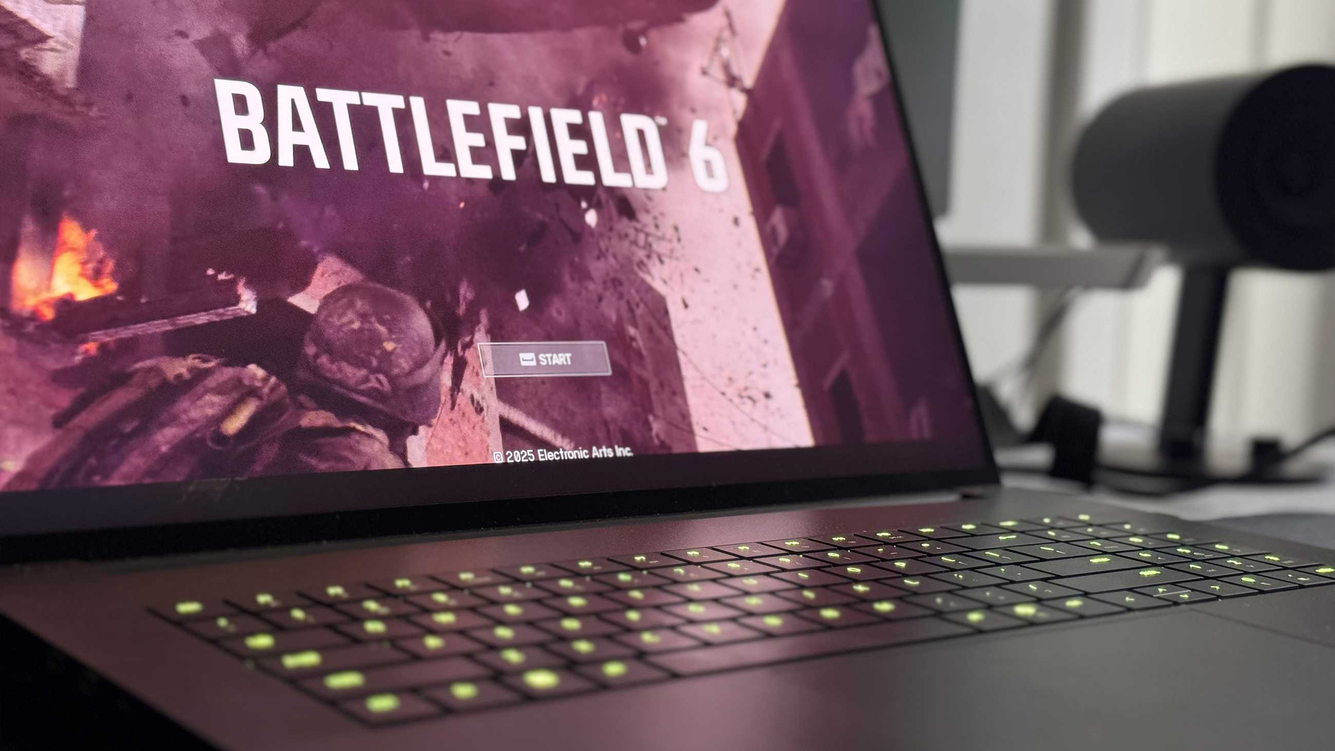 Razer Blade 18 Battlefield 6 Closeup