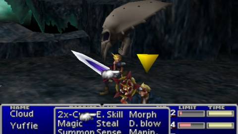 Receiving Doom in battle in Final Fantasy 7