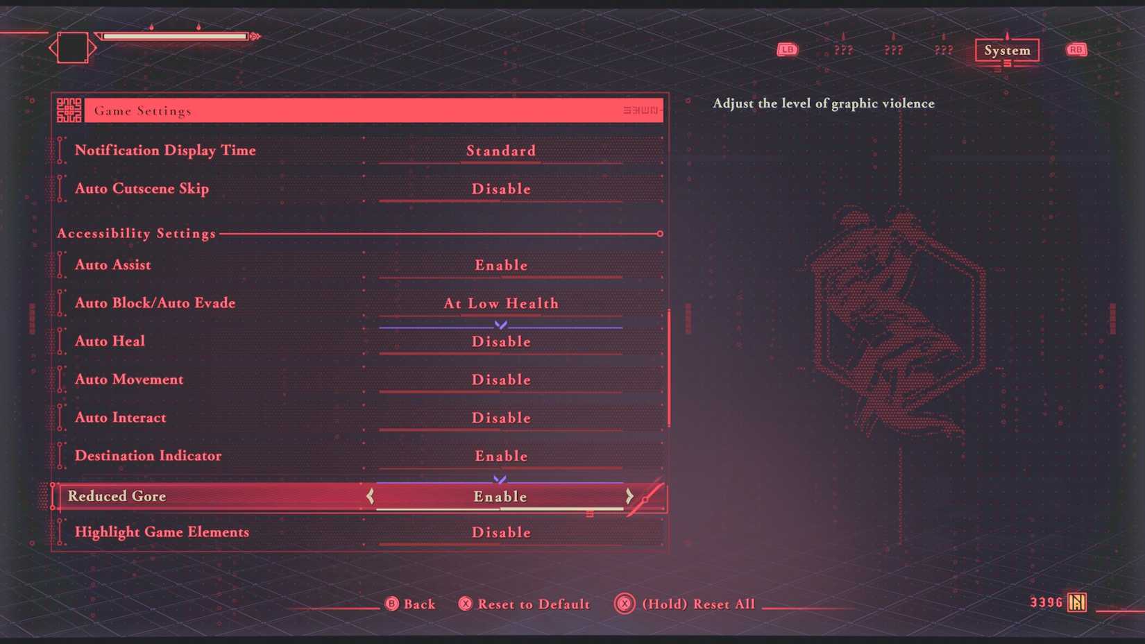 Reduced Gore in the options in Ninja Gaiden 4