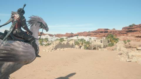 Riding a chocobo in Final Fantasy 16