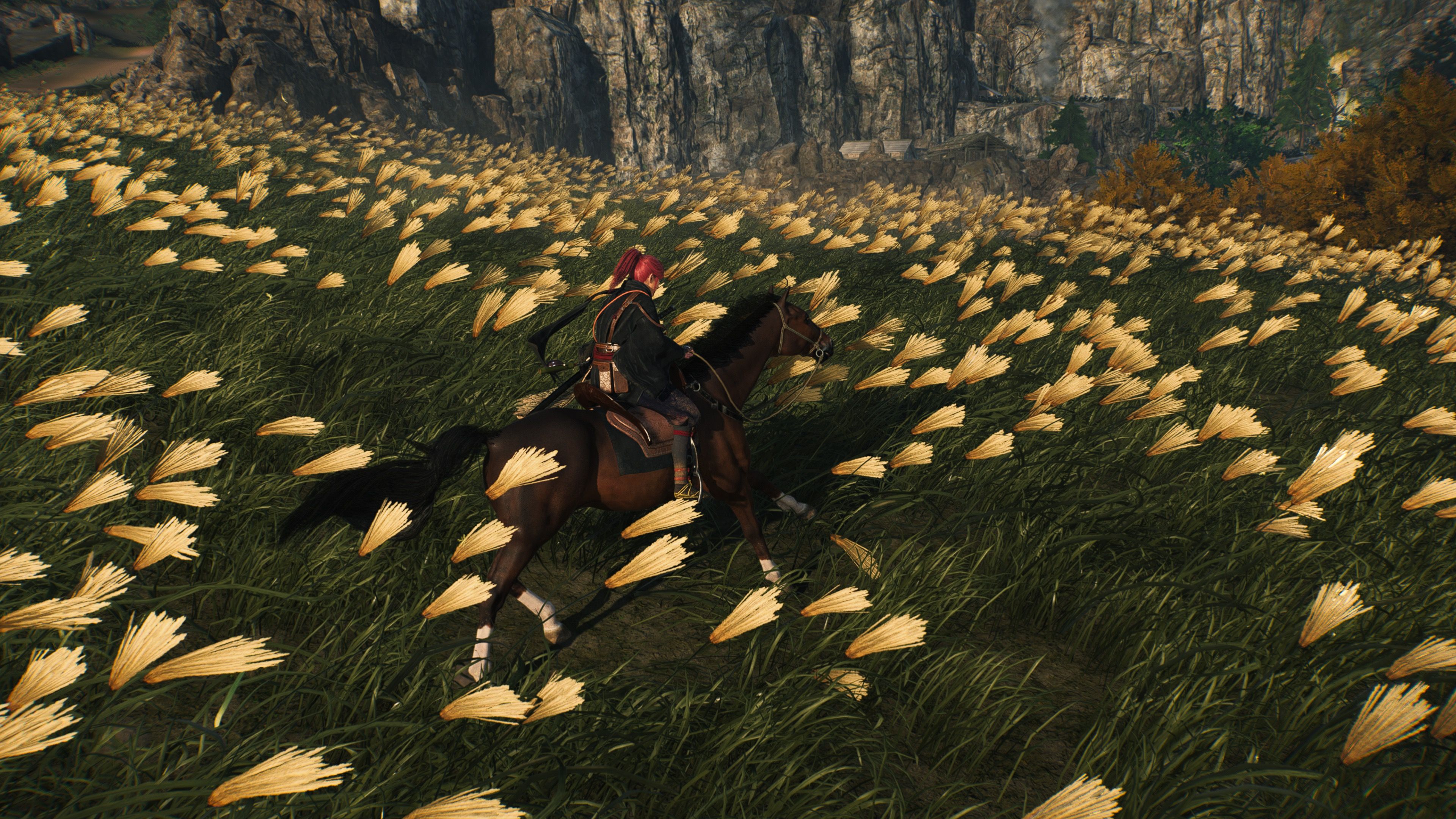Riding a horse in Rise Of The Ronin