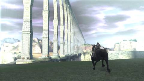 Riding a horse in Shadow Of The Colossus (PS2)