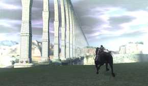 Riding a horse in Shadow Of The Colossus (PS2)