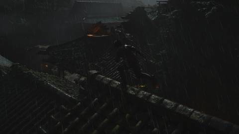 Running on a rooftop in Assassin's Creed Shadows