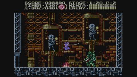 Ryu Hayabusa battling a boss in Ninja Gaiden 3 The Ancient Ship Of Doom