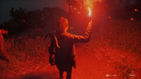 Saga lights up a flare - Alan Wake 2