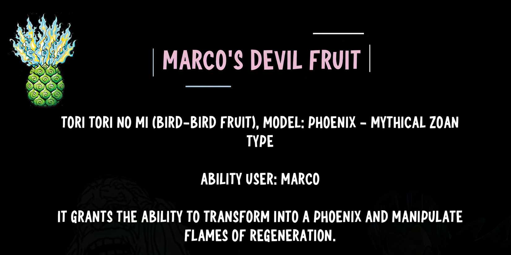 Marco Devil Fruit Tori Nomi Model Phoenix
