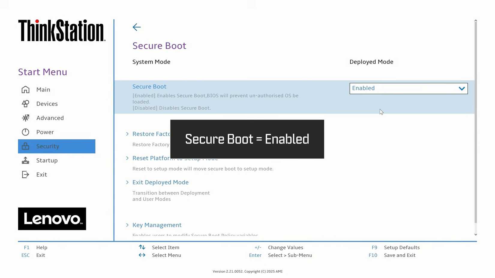 Secure Boot Enabled