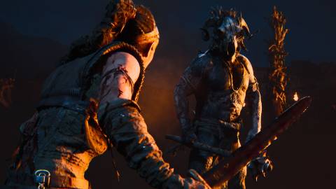 Senua fighting an enemy - Senua's Saga Hellblade 2