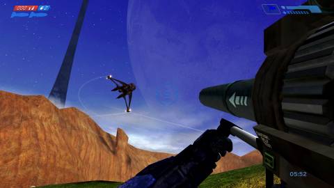 Shooting a rocket launcher in Halo Combat Evolved Anniversary