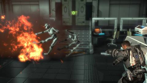 Shooting enemies in Mass Effect 2