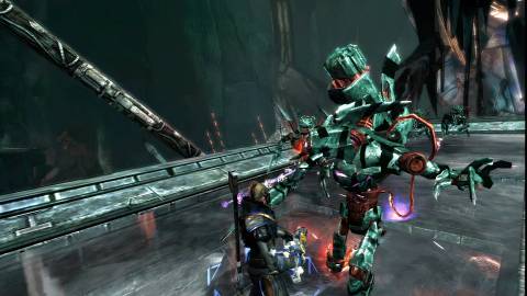 Shooting enemies in Too Human