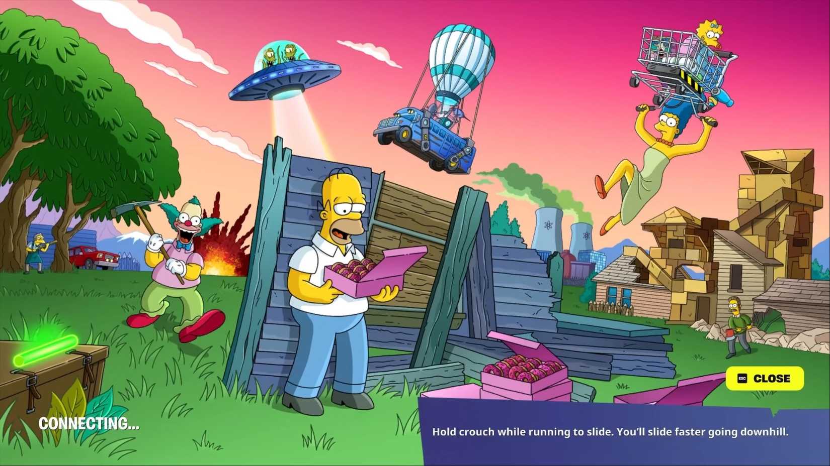 simpsons loading screen fortnite