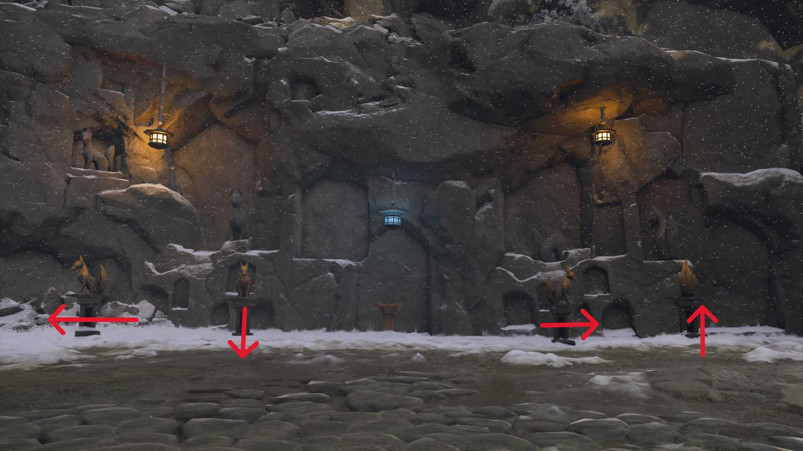 snow blight shrine fox puzzle solution