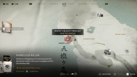 snow's blight hideout location in ghost of yotei