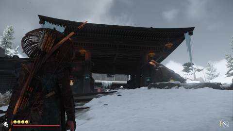 snow's blight shrine hideout main fort nameless killer in ghost of yotei