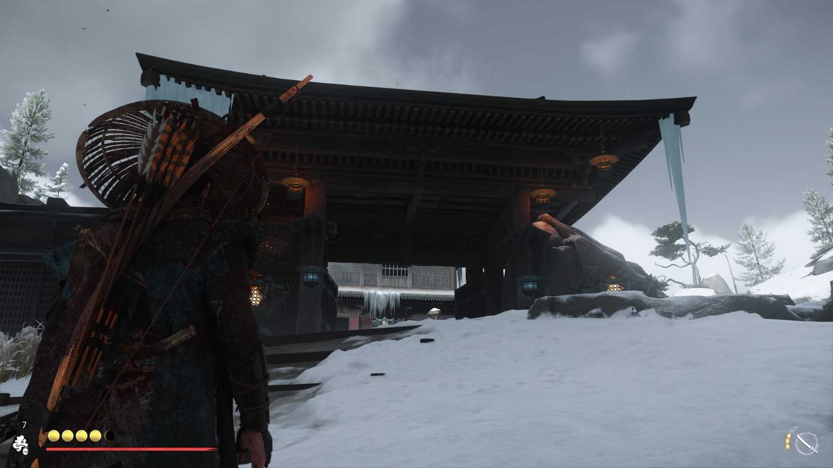 snow's blight shrine hideout main fort nameless killer in ghost of yotei