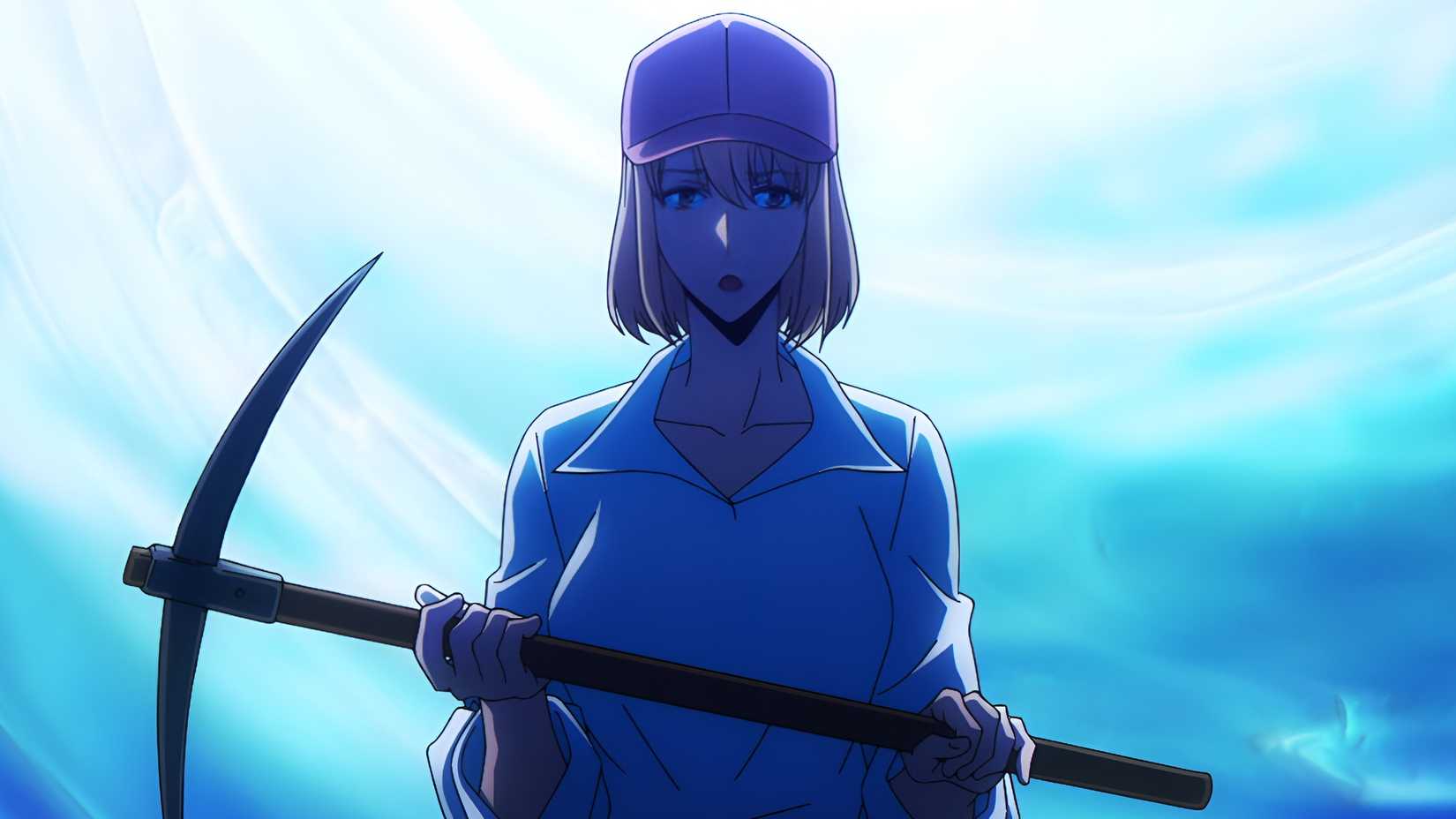 solo leveling cha hae-in holding an axe