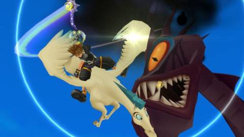 Sora and Pegasus strike the Hydra with a Reaction Command - Kingdom Hearts 2