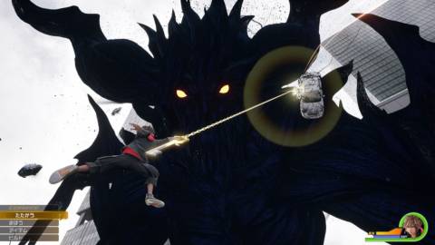 Sora makes an energy whip with his Keyblade - Kingdom Hearts 4