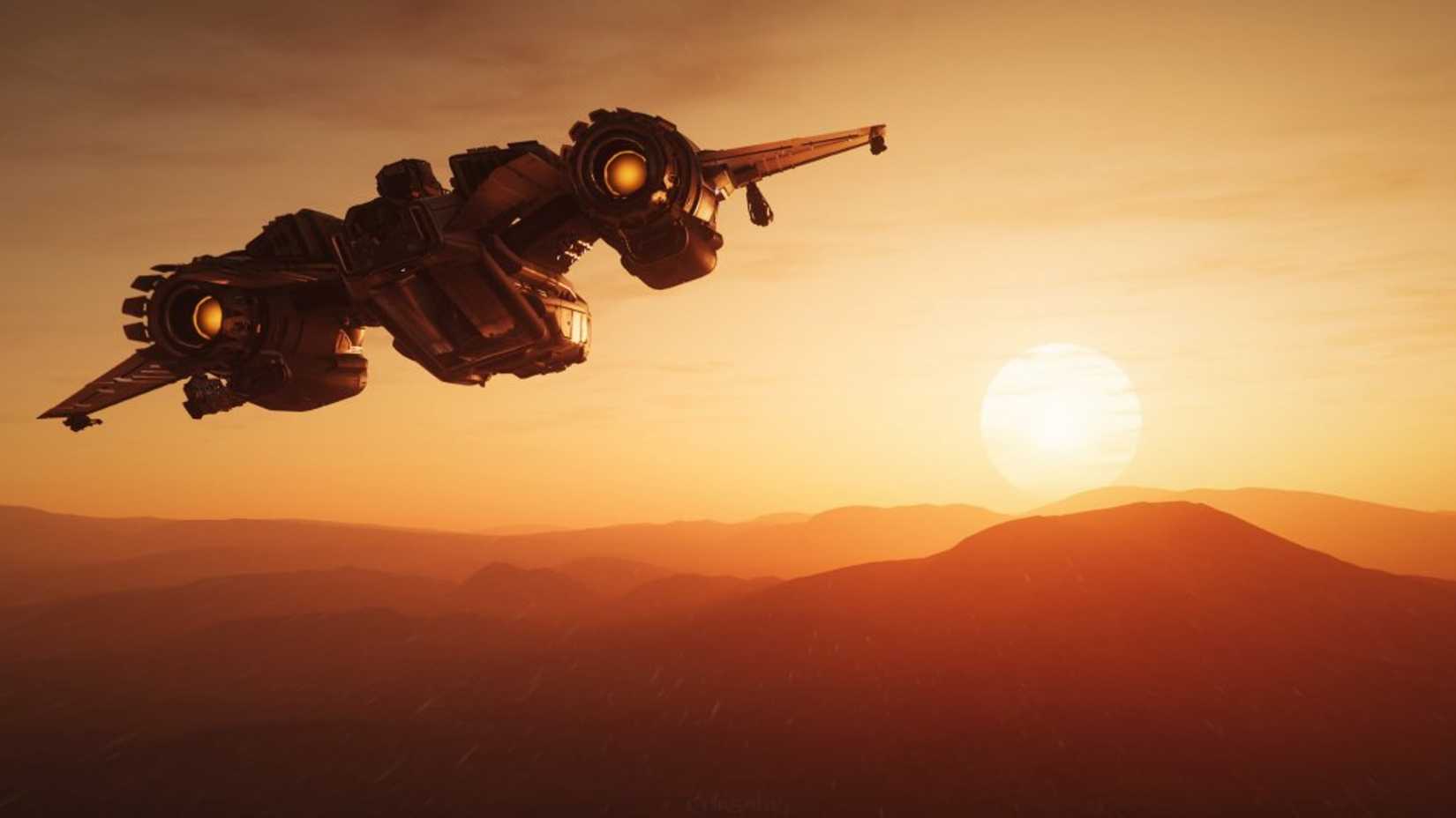 Star Citizen explores the surface of a planet