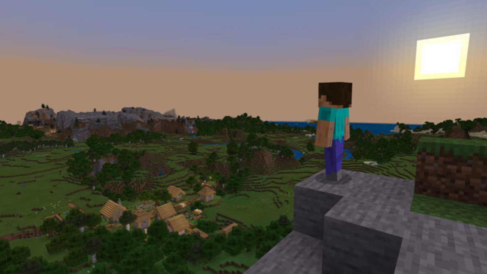 Steve looking at the horizon - Minecraft