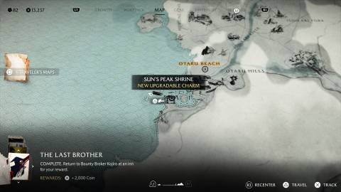 Sun’s Peak Shrine map in Ghost of Yotei