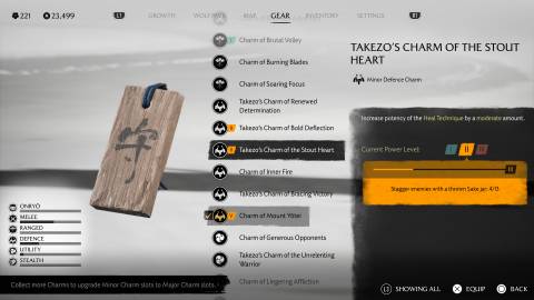 Takezo's Charm of the Stout Heart