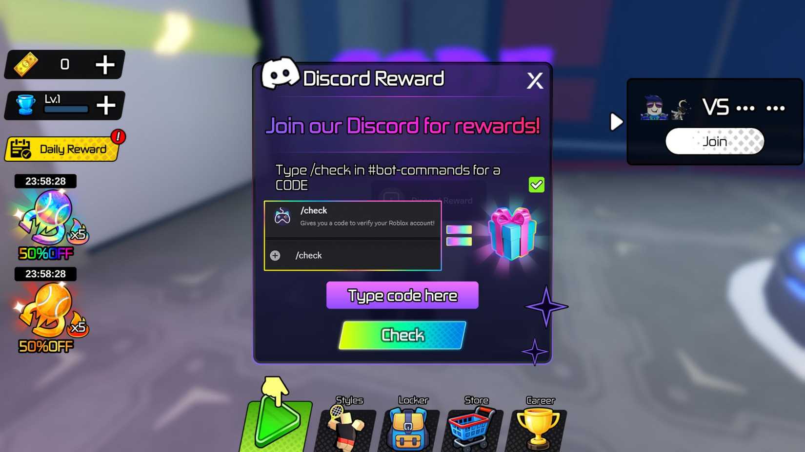 Roblox Tennis! Codes