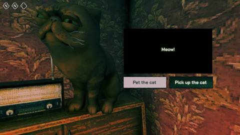 the cat is in the house