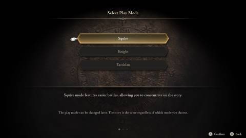 The difficulty menu in Final Fantasy Tactics The Ivalice Chronicles
