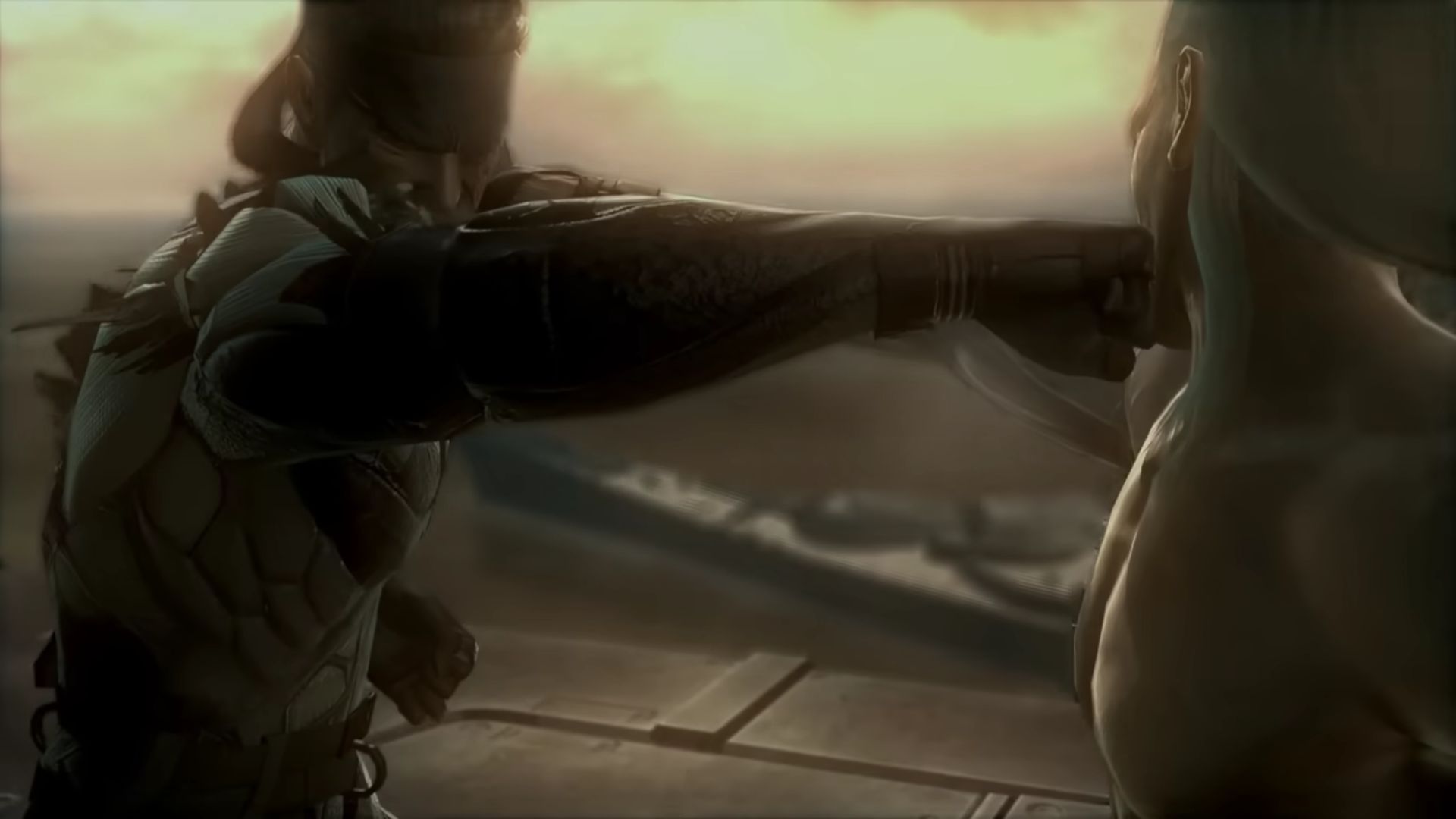 The final battle between Snake and Ocelot - Metal Gear Solid 4 Guns Of The Patriots
