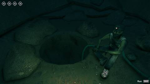 the hole and the miner