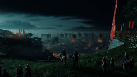 The Mongolians invading Tsushima in Ghost of Tsushima