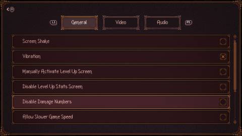 The Options Menu in Ball X Pit