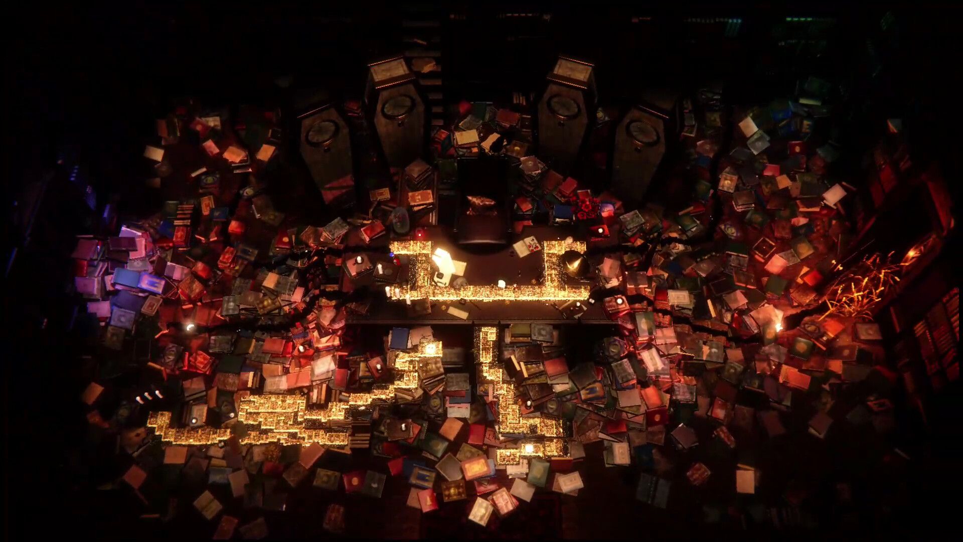 The overhead map in Chronoscript The Endless End