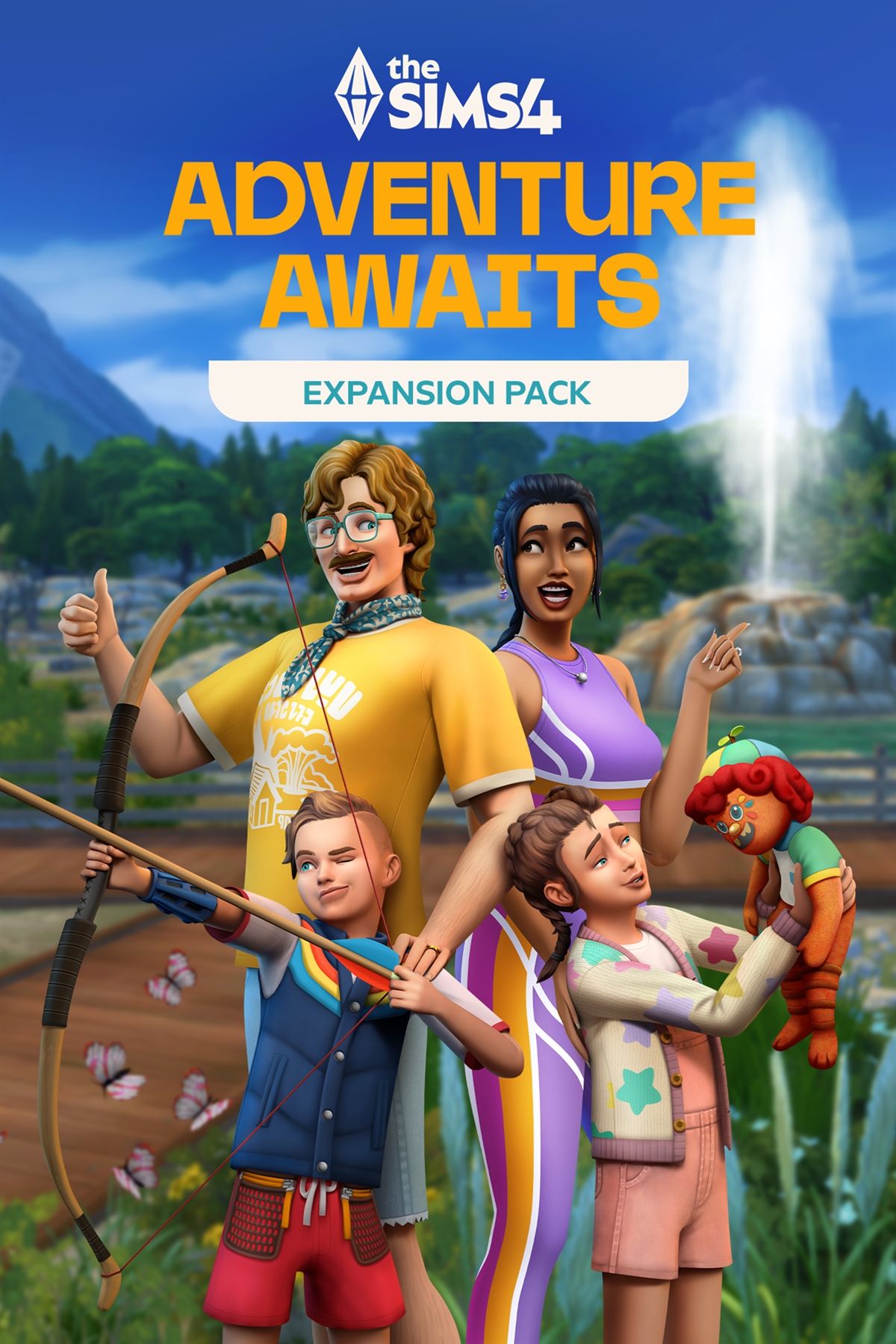 The Sims 4 Adventure Awaits Expansion Pack Tag Page Cover Art
