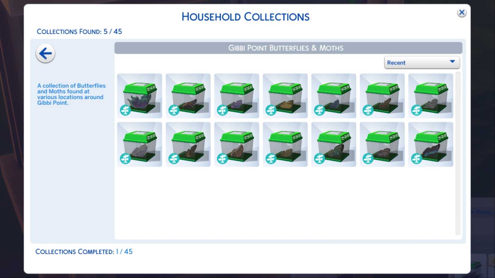 the sims 4 Complete Gibbi Point Butterflies & Moths Collection